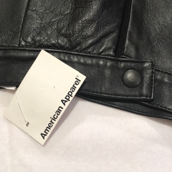 NWT Genuine Black Leather Mini Skirt, American Apparel, M - Picture 3 of 9